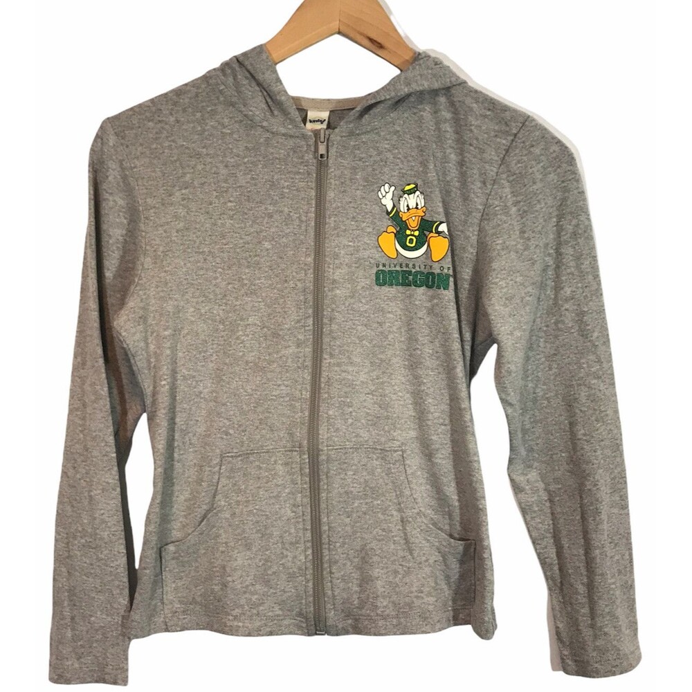 Kavio Oregon Ducks Girls Full Zip Hoodie - FRONT and BACK - Size XL  Glitter